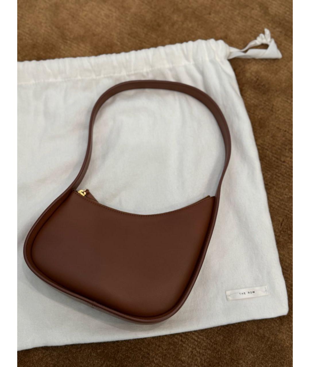 THE ROW Коричневая кожаная сумка с короткими ручками, фото 3