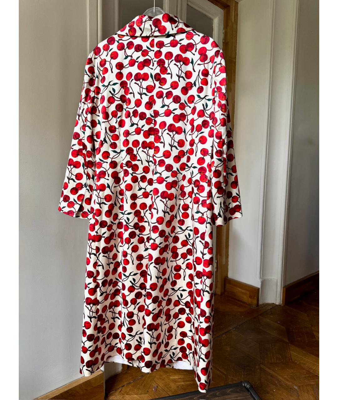 DOLCE&GABBANA Белое шелковое пальто, фото 3