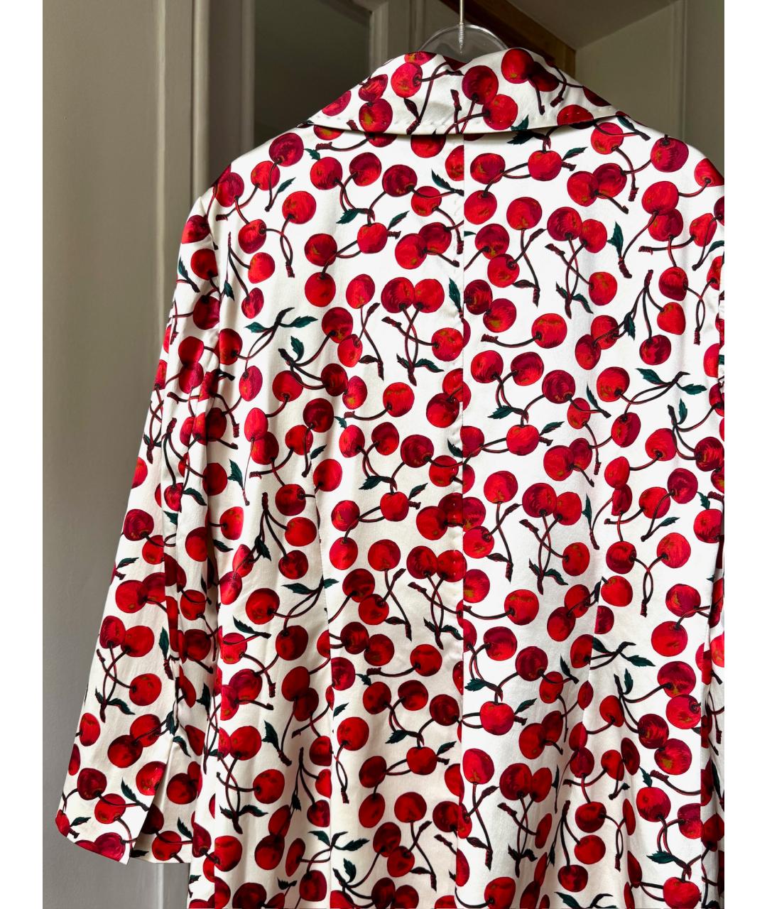 DOLCE&GABBANA Белое шелковое пальто, фото 5