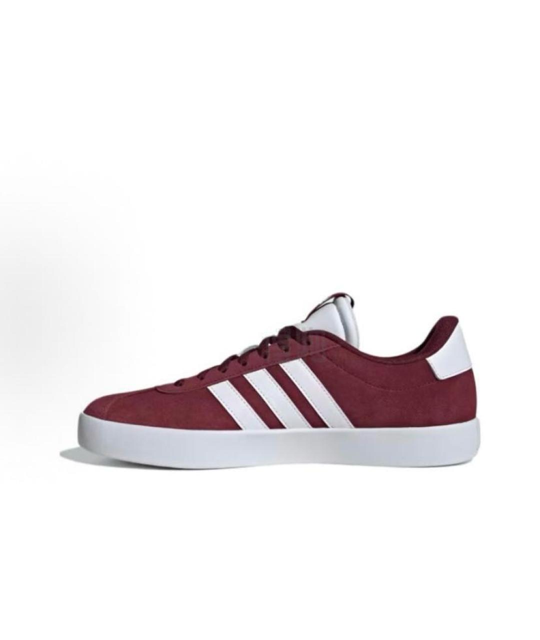 ADIDAS Бордовые замшевые кроссовки, фото 3