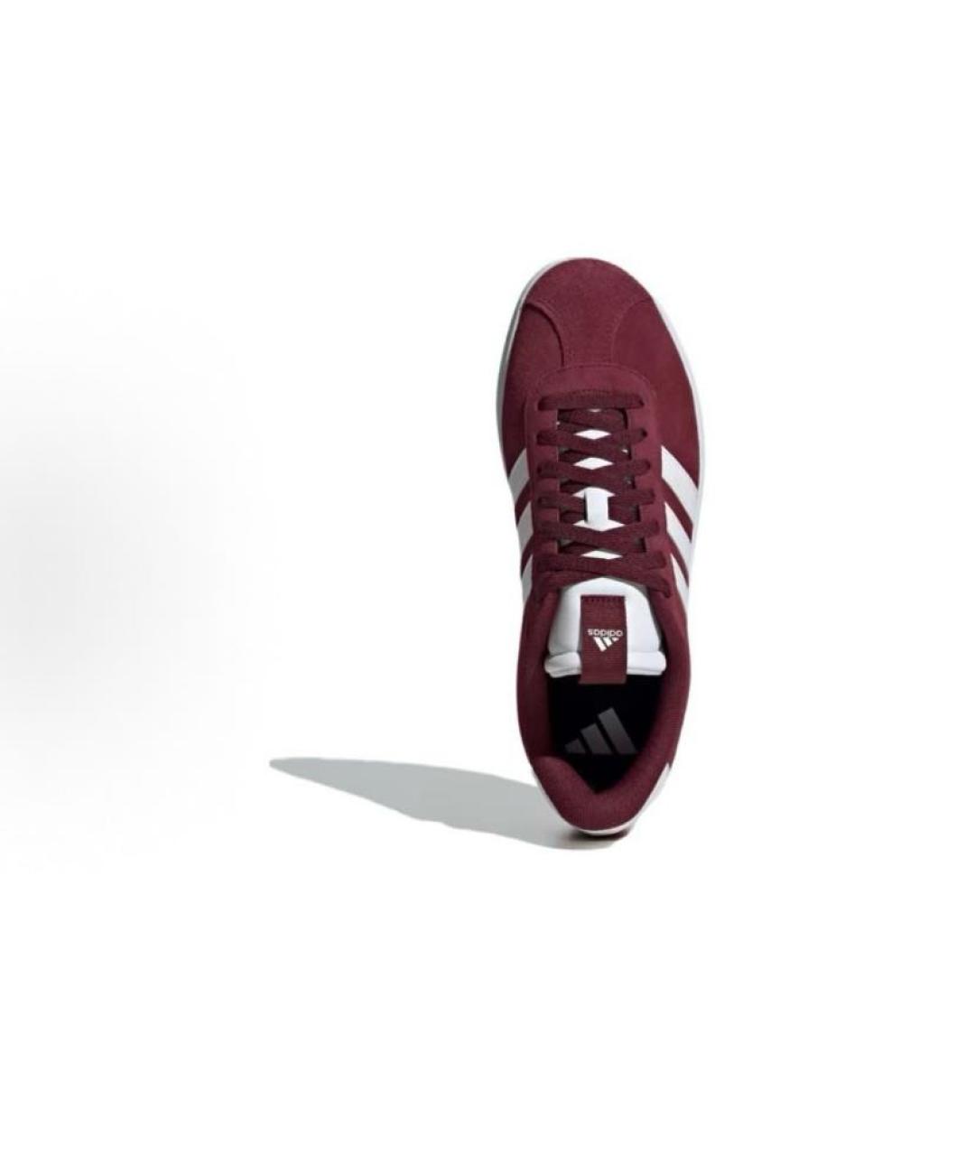 ADIDAS Бордовые замшевые кроссовки, фото 6