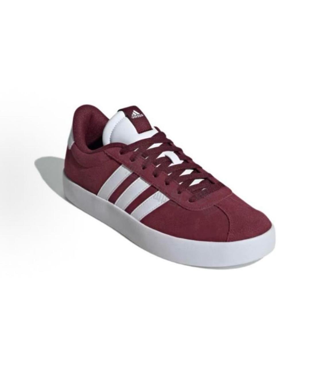 ADIDAS Бордовые замшевые кроссовки, фото 4