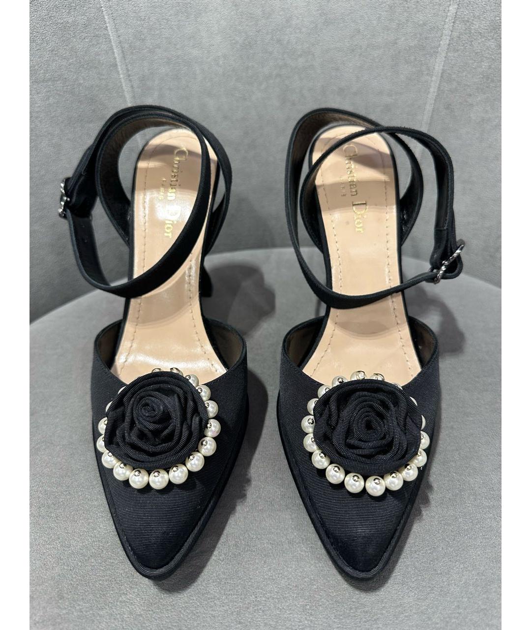 CHRISTIAN DIOR Черные текстильные туфли, фото 2