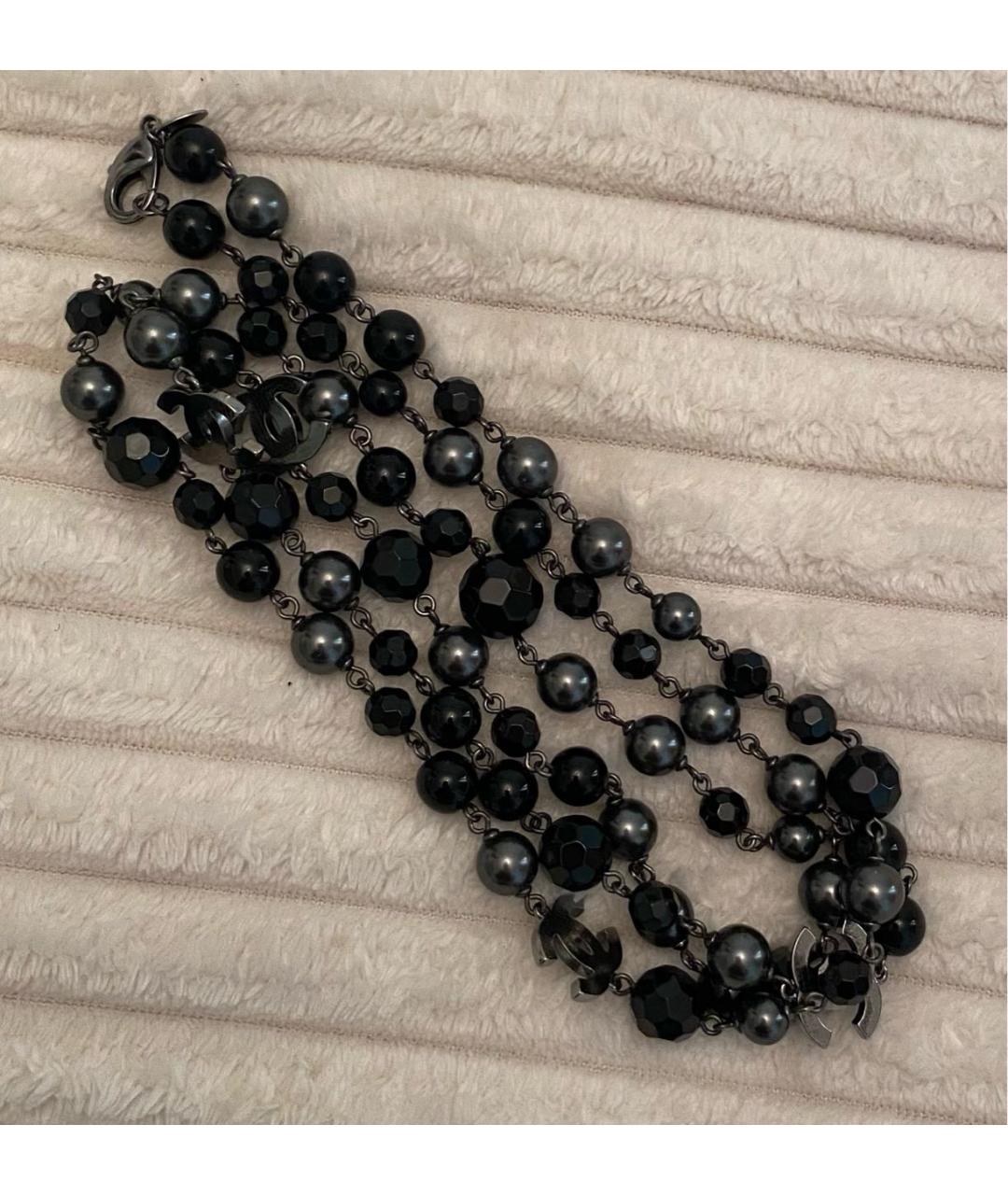 CHANEL Черное колье, фото 3