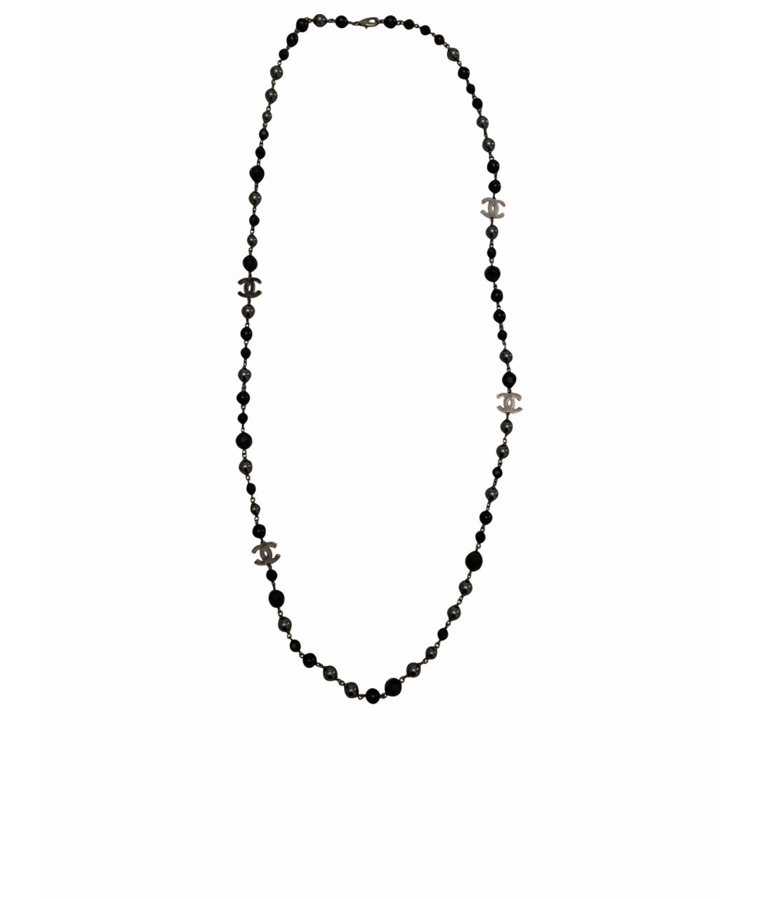 CHANEL Черное колье, фото 1