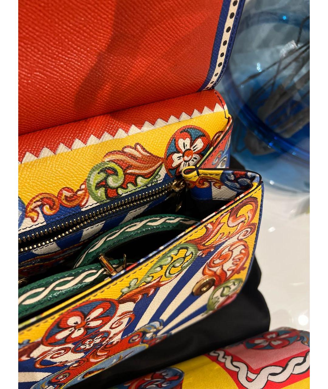 DOLCE&GABBANA Мульти кожаная сумка тоут, фото 3