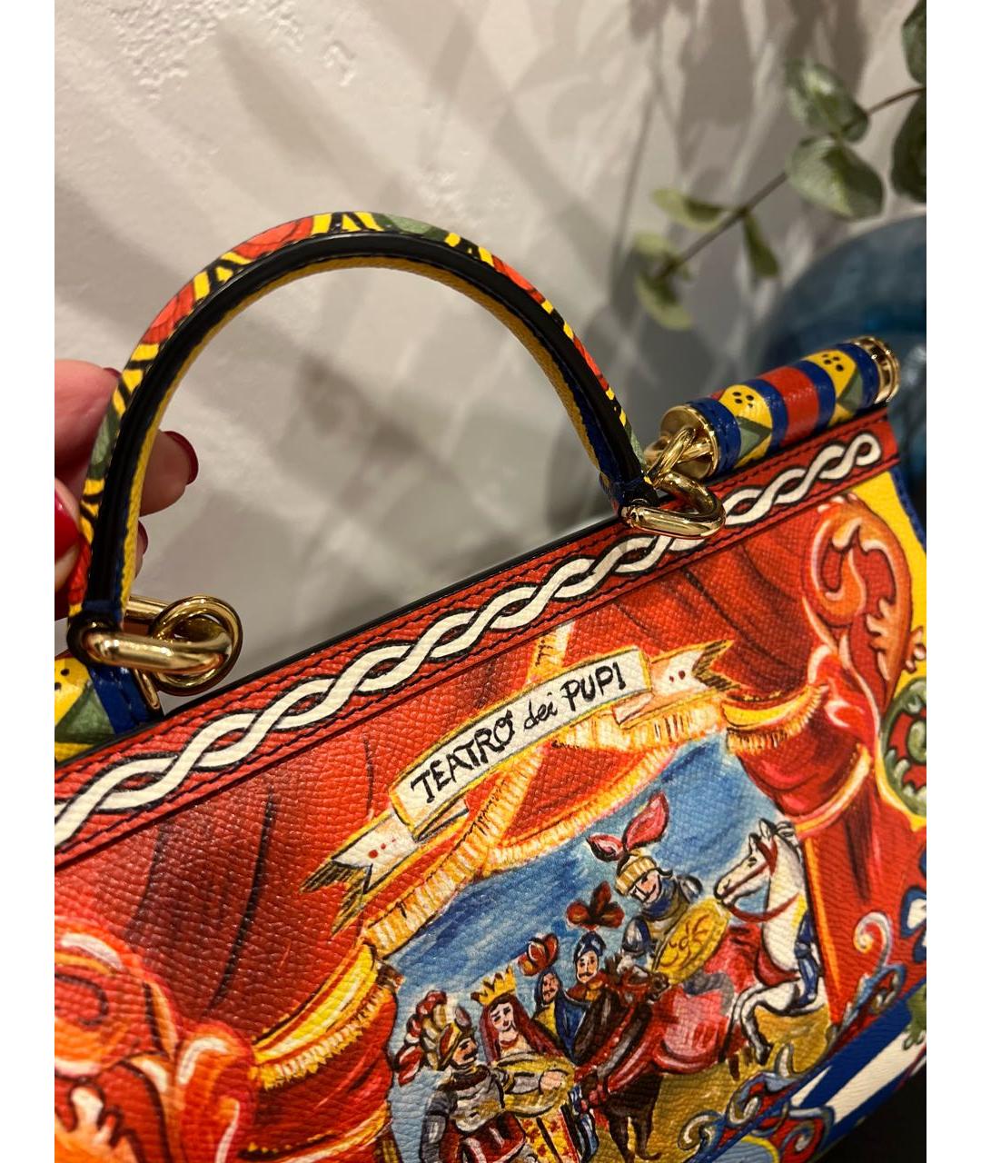 DOLCE&GABBANA Мульти кожаная сумка тоут, фото 5