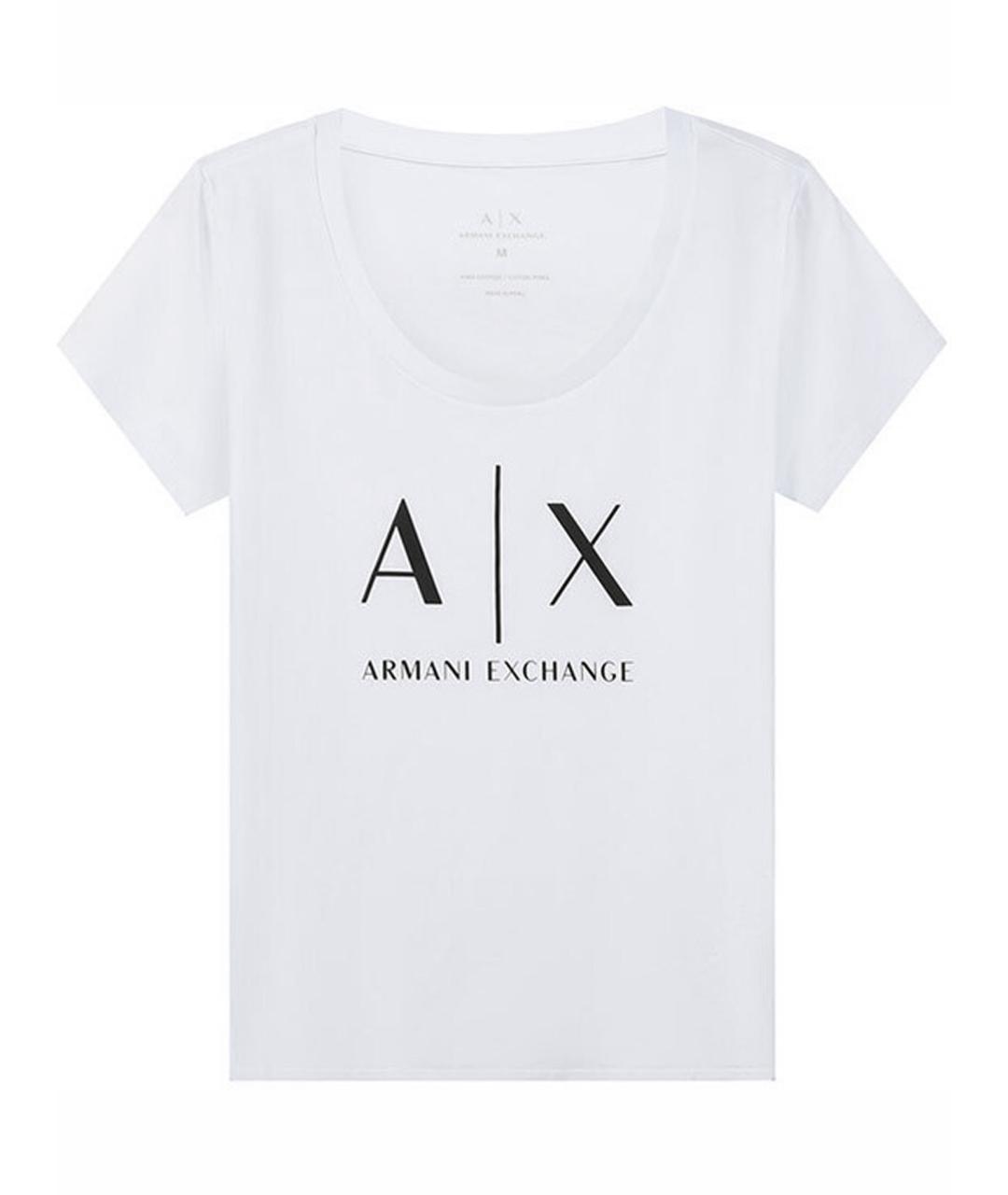 ARMANI EXCHANGE Белая хлопковая футболка, фото 1