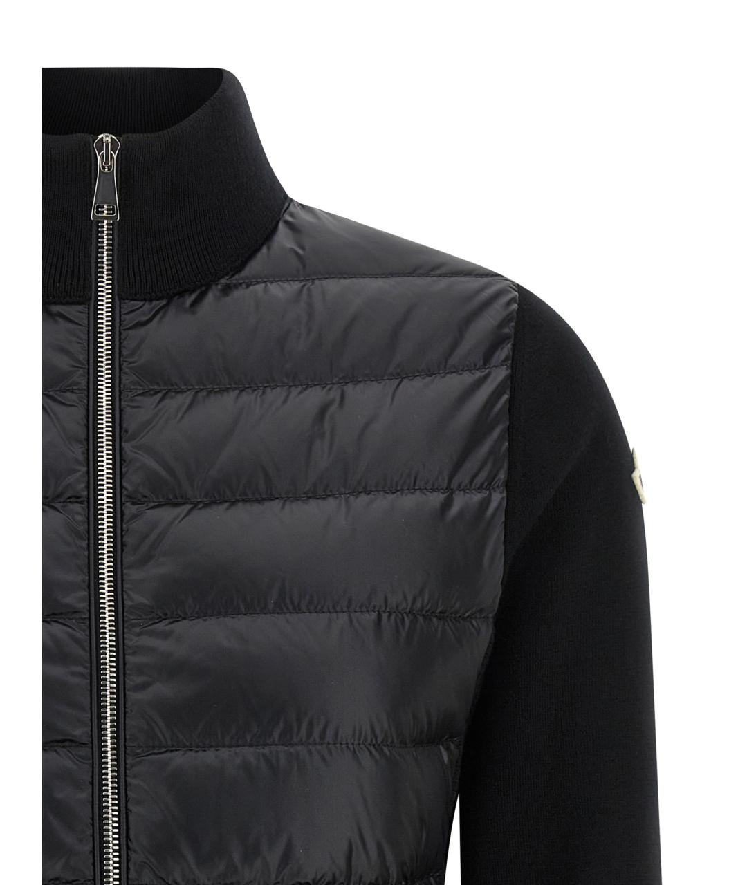 MONCLER Черный шерстяной кардиган, фото 3