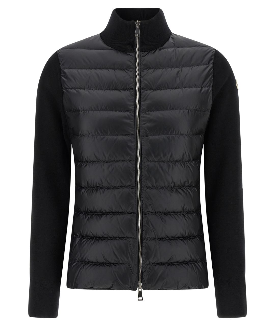 MONCLER Черный шерстяной кардиган, фото 1