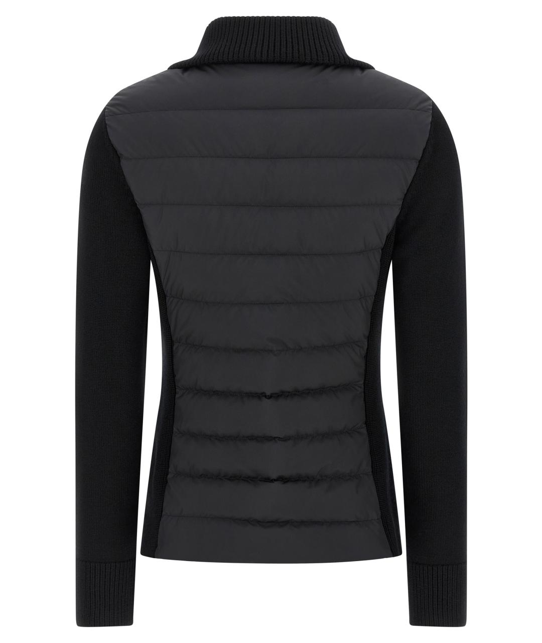 MONCLER Черный шерстяной кардиган, фото 2