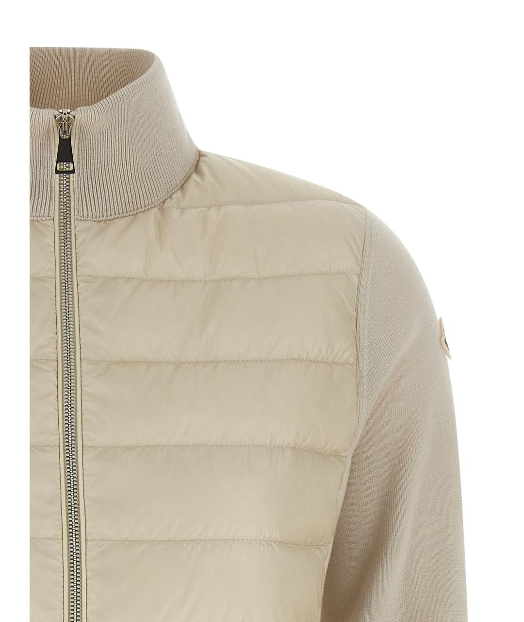 MONCLER Бежевый шерстяной кардиган, фото 3