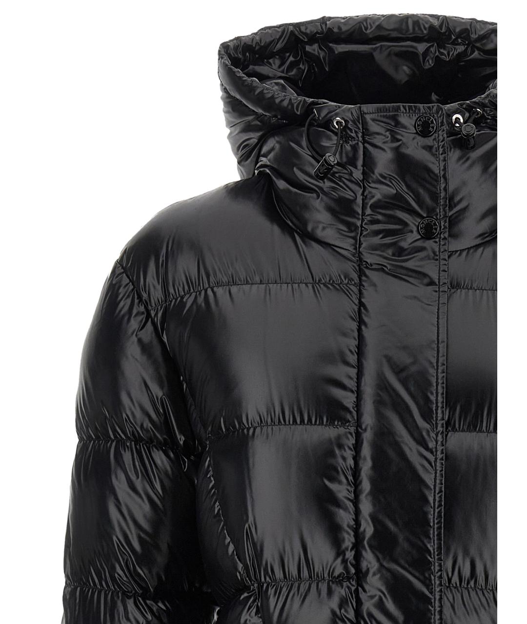 MONCLER Черный полиамидовый пуховик, фото 3