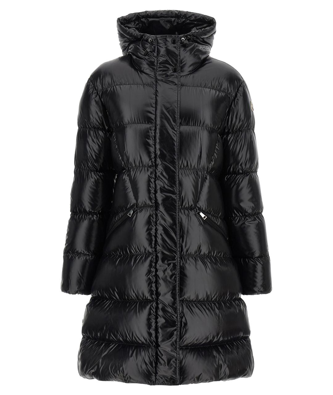 MONCLER Черный полиамидовый пуховик, фото 1