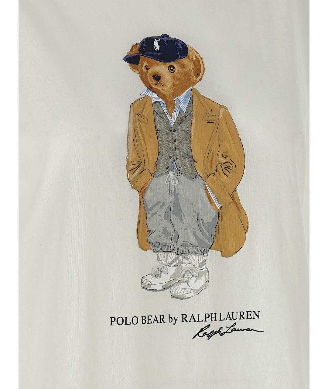 POLO RALPH LAUREN Белая хлопковая футболка, фото 4