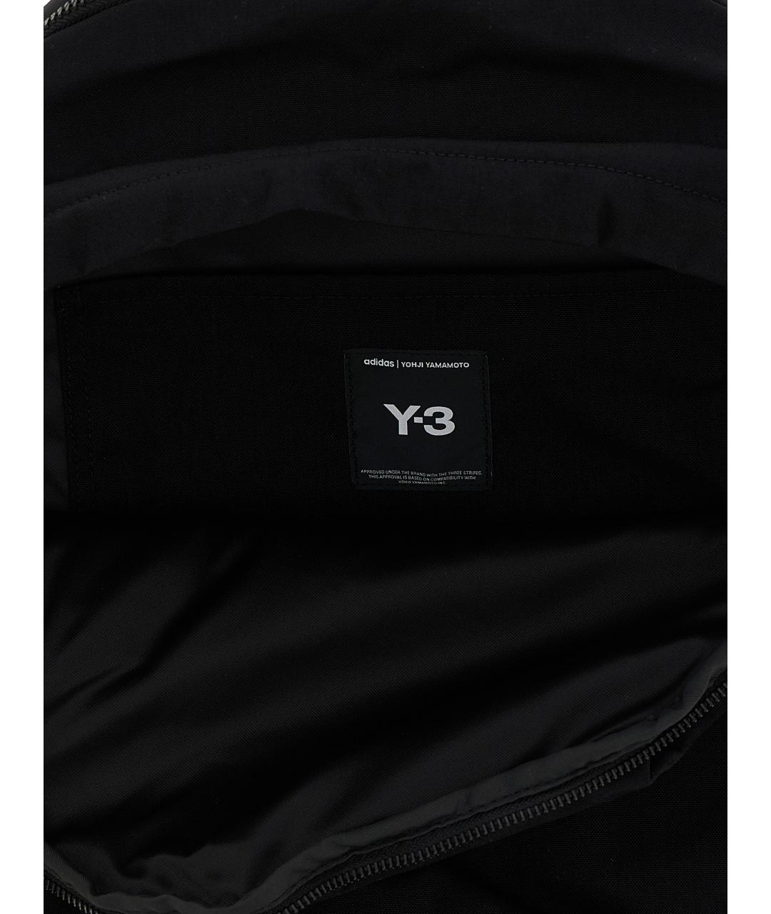 Y-3 Черный синтетический рюкзак, фото 4