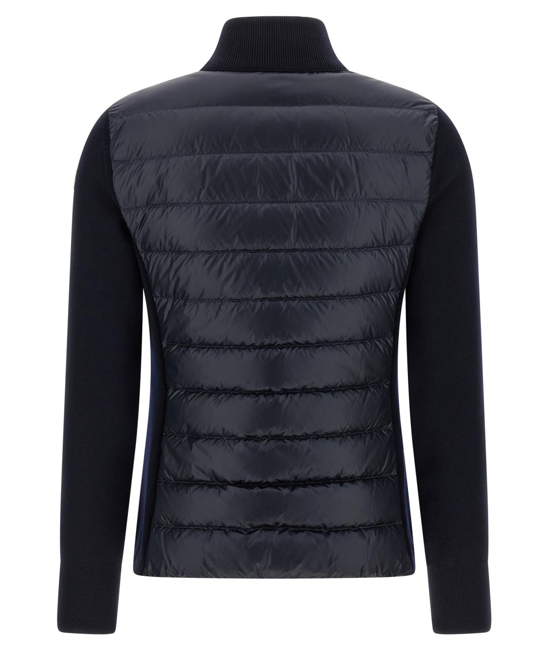 MONCLER Темно-синий шерстяной кардиган, фото 2