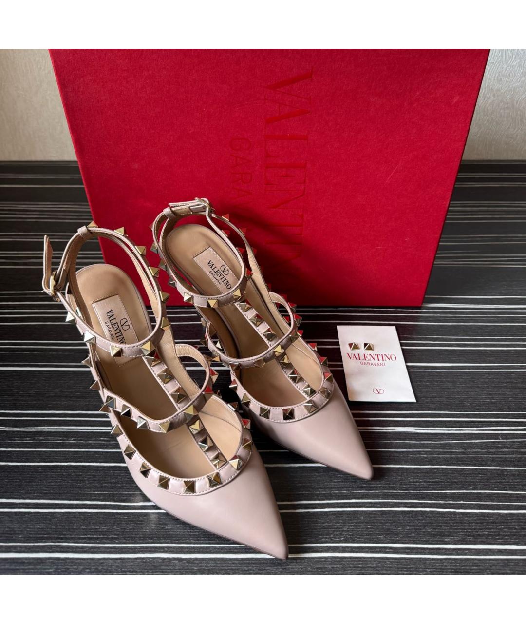 VALENTINO Бежевые кожаные туфли, фото 6