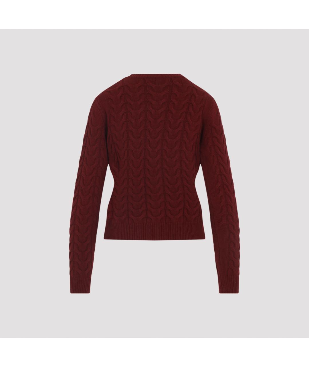 MAX MARA Бордовый кашемировый джемпер / свитер, фото 4