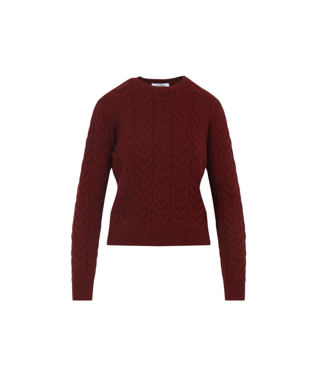 MAX MARA Бордовый кашемировый джемпер / свитер, фото 1