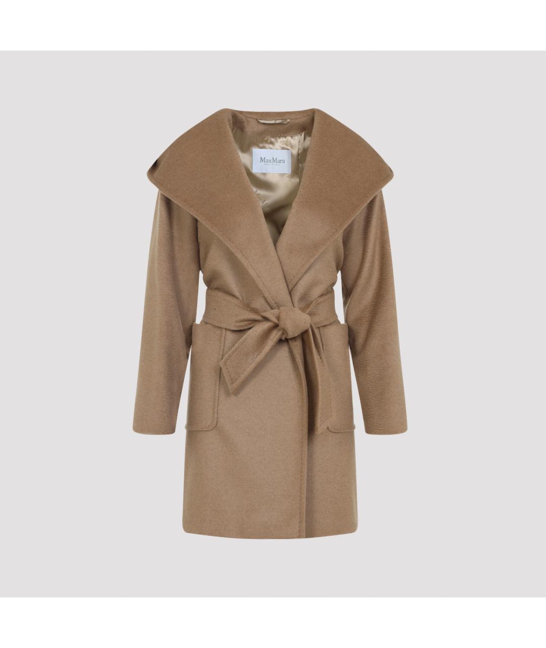 MAX MARA Бежевое шерстяное пальто, фото 2