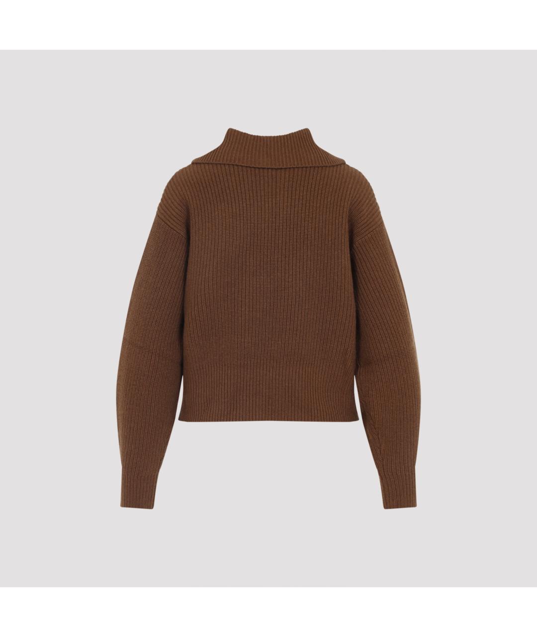 MAX MARA Коричневый шерстяной джемпер / свитер, фото 4