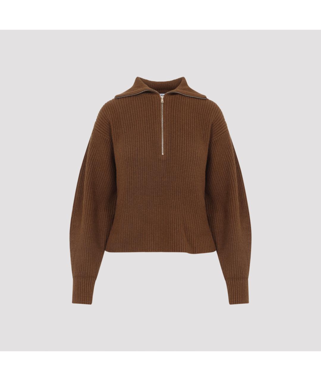 MAX MARA Коричневый шерстяной джемпер / свитер, фото 2