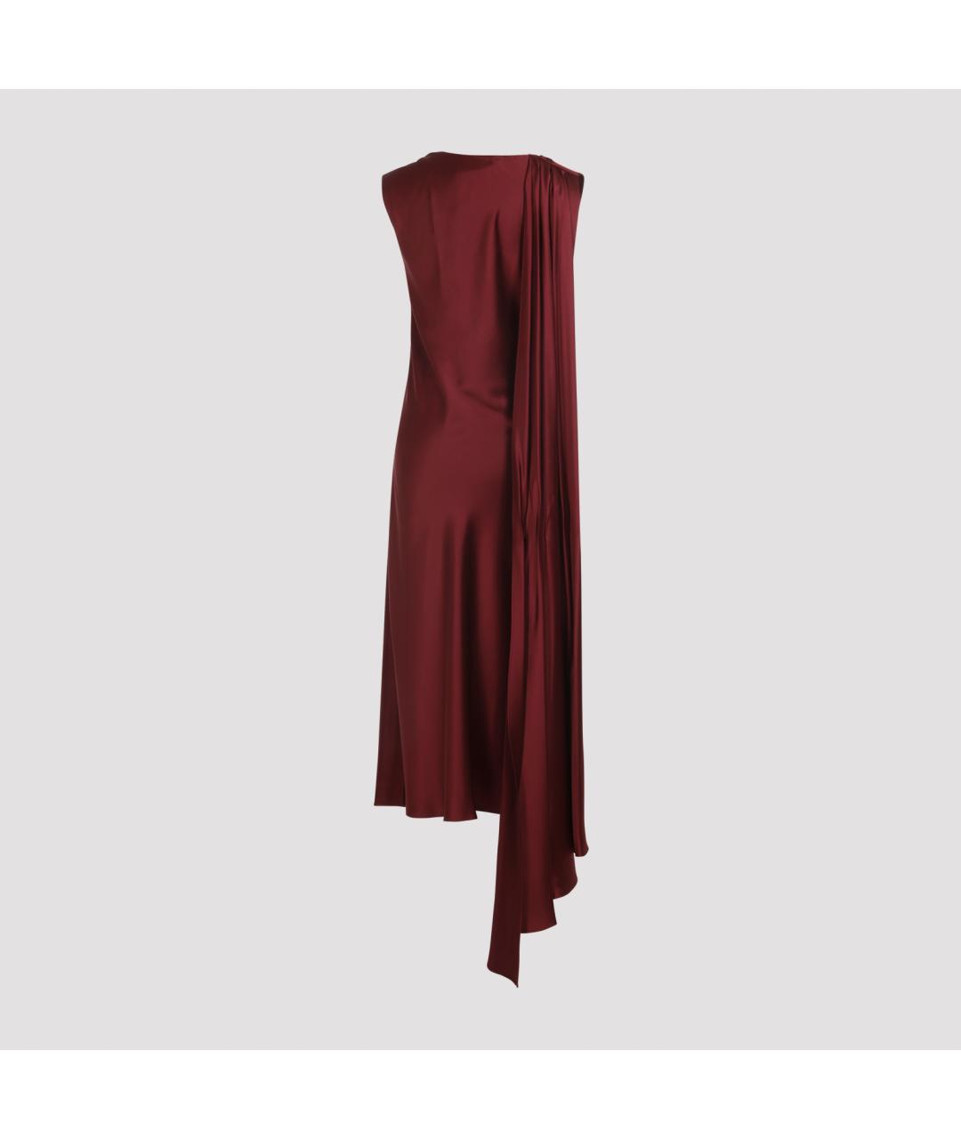 MAX MARA Бордовое шелковое платье, фото 4