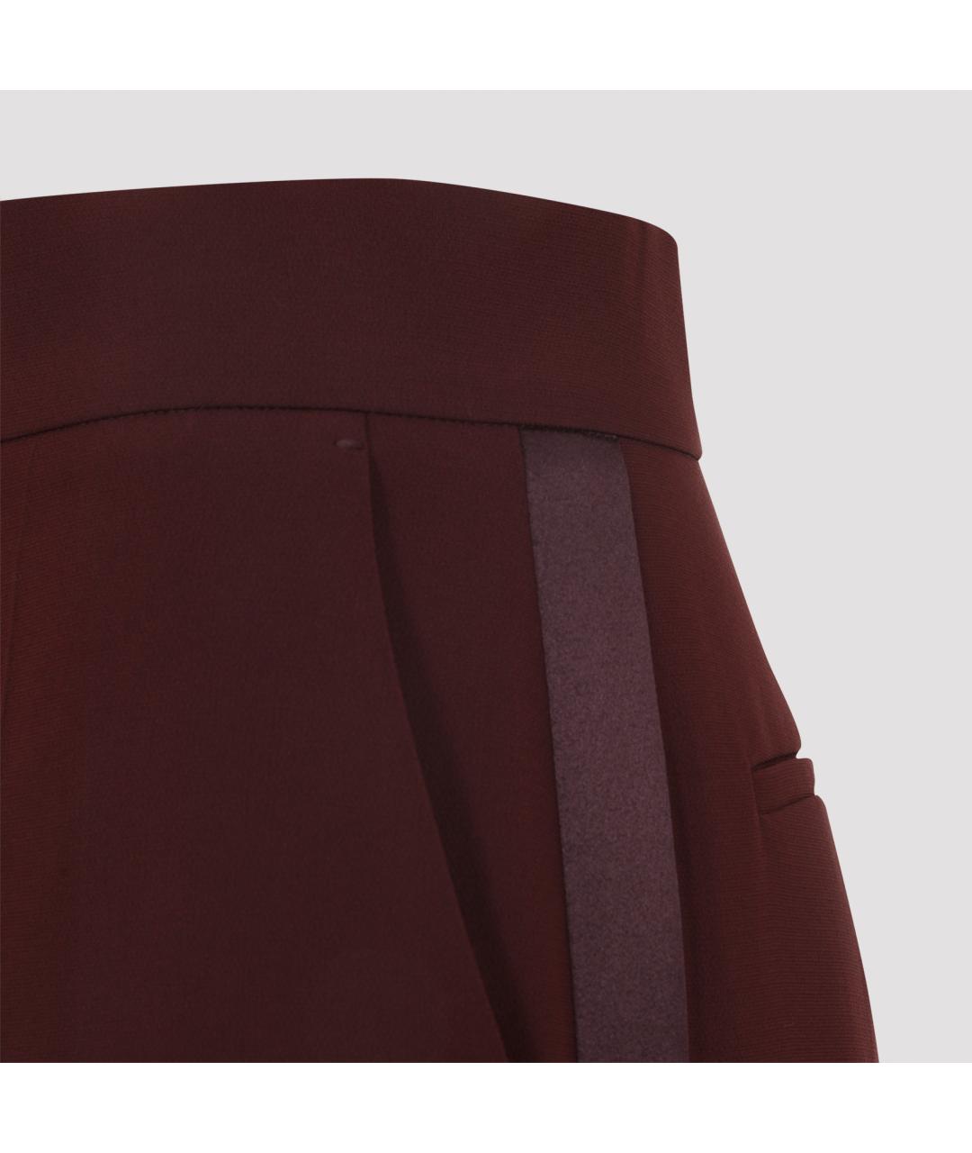 MAX MARA Бордовые прямые брюки, фото 5