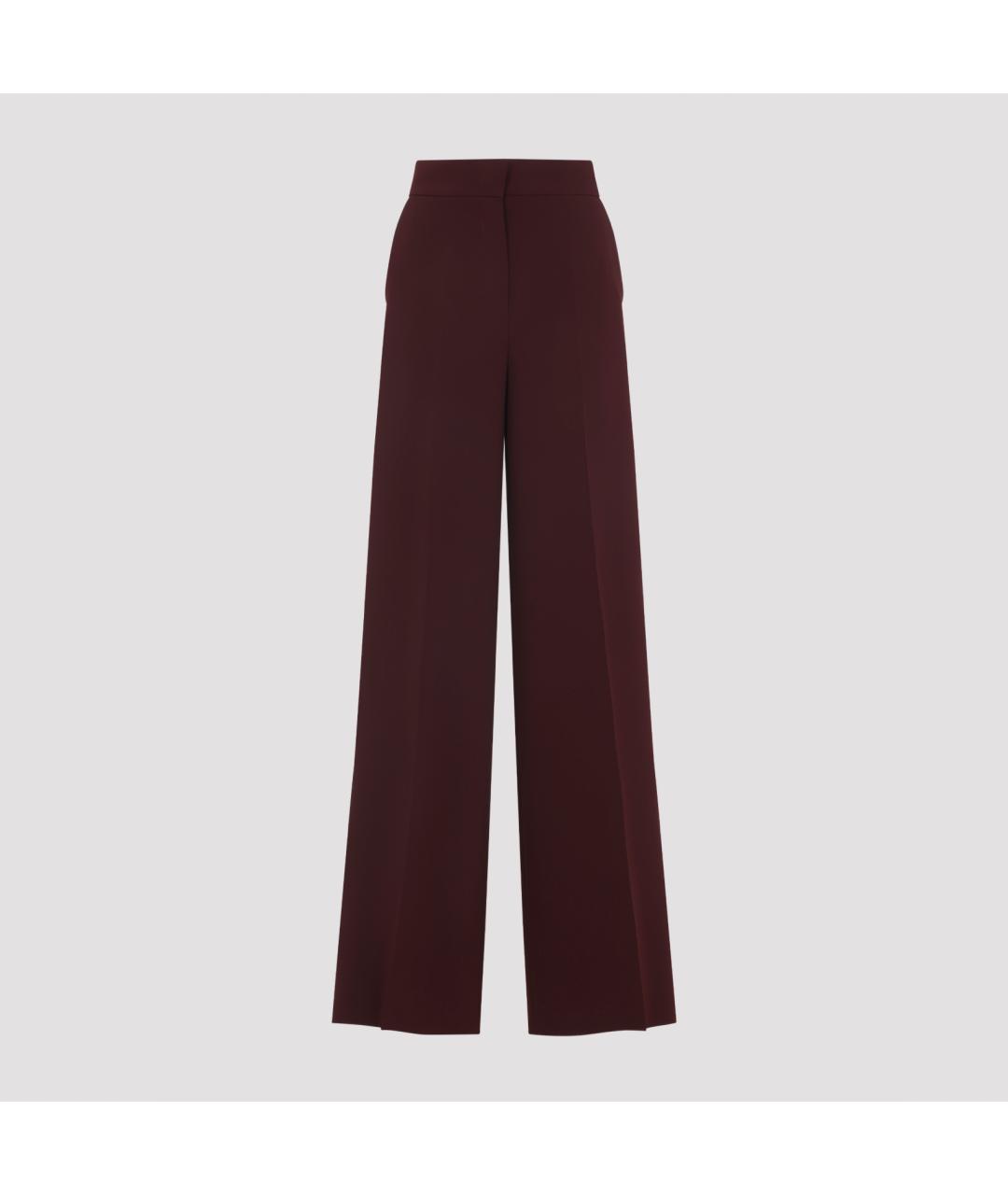 MAX MARA Бордовые прямые брюки, фото 3