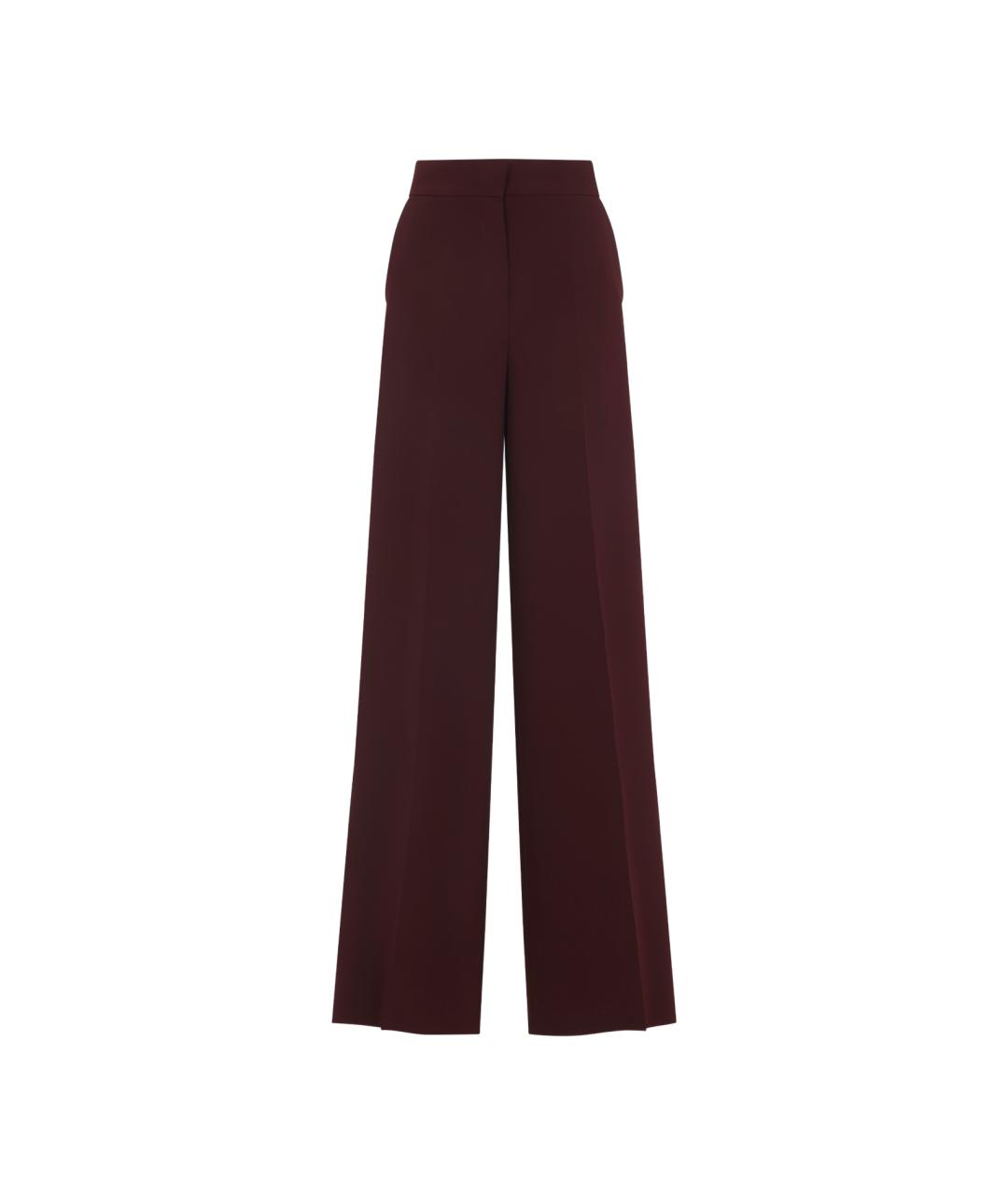 MAX MARA Бордовые прямые брюки, фото 1