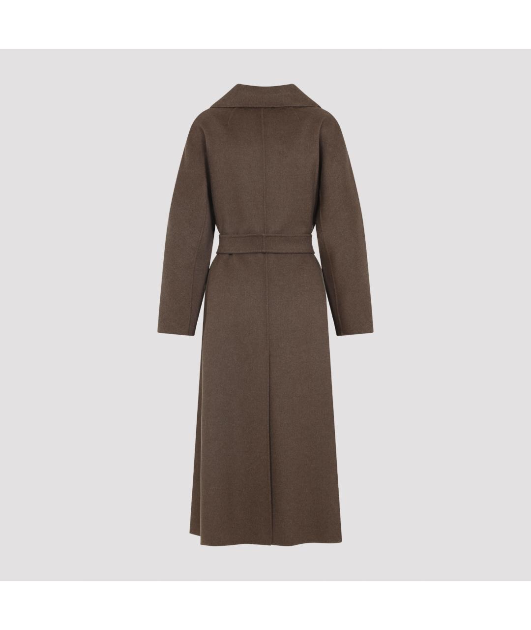 'S MAX MARA Коричневое шерстяное пальто, фото 5
