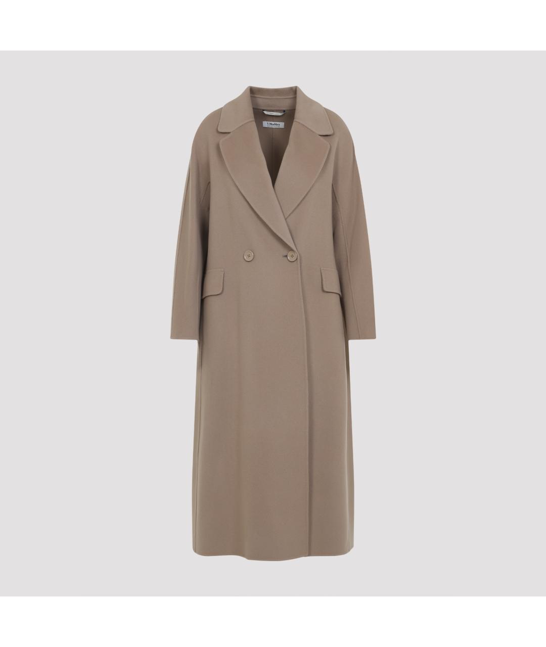 'S MAX MARA Бежевое шерстяное пальто, фото 3