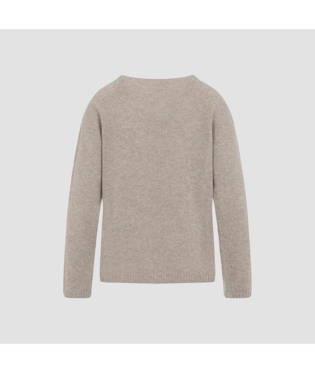 'S MAX MARA Бежевый шерстяной джемпер / свитер, фото 4