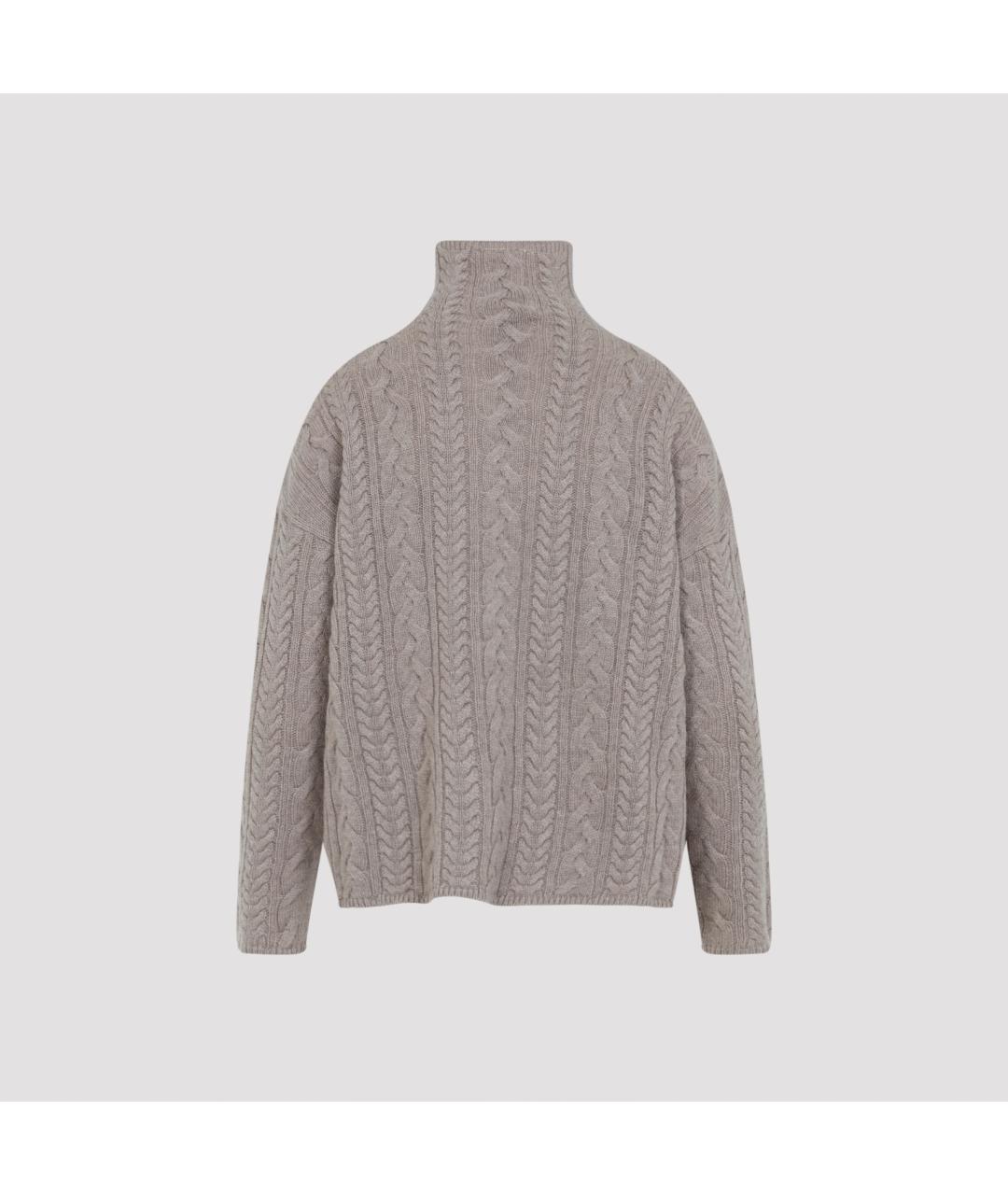 'S MAX MARA Бежевый шерстяной джемпер / свитер, фото 4