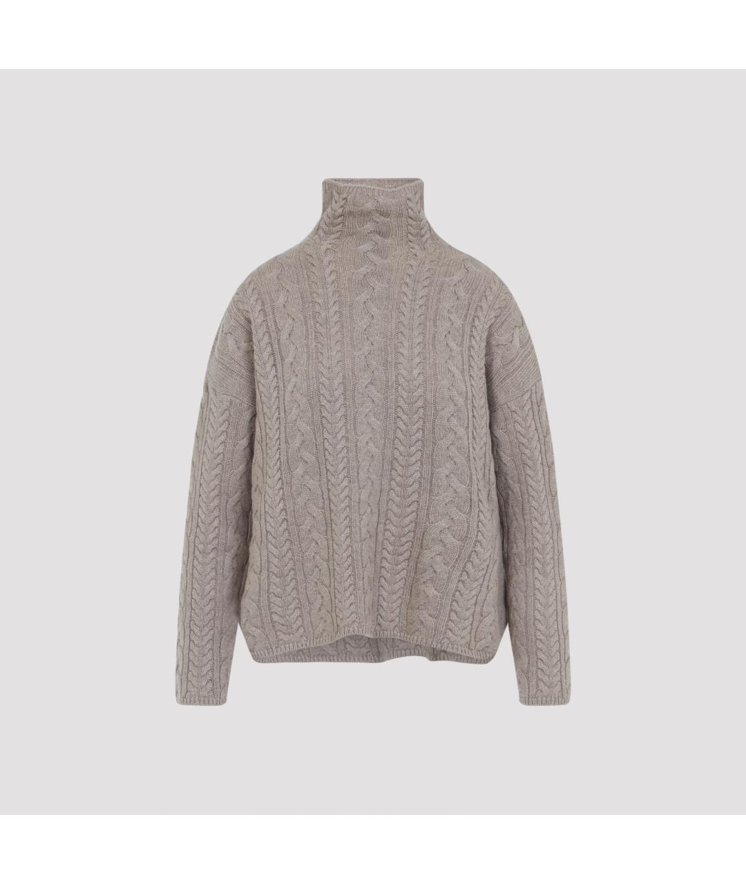 'S MAX MARA Бежевый шерстяной джемпер / свитер, фото 2