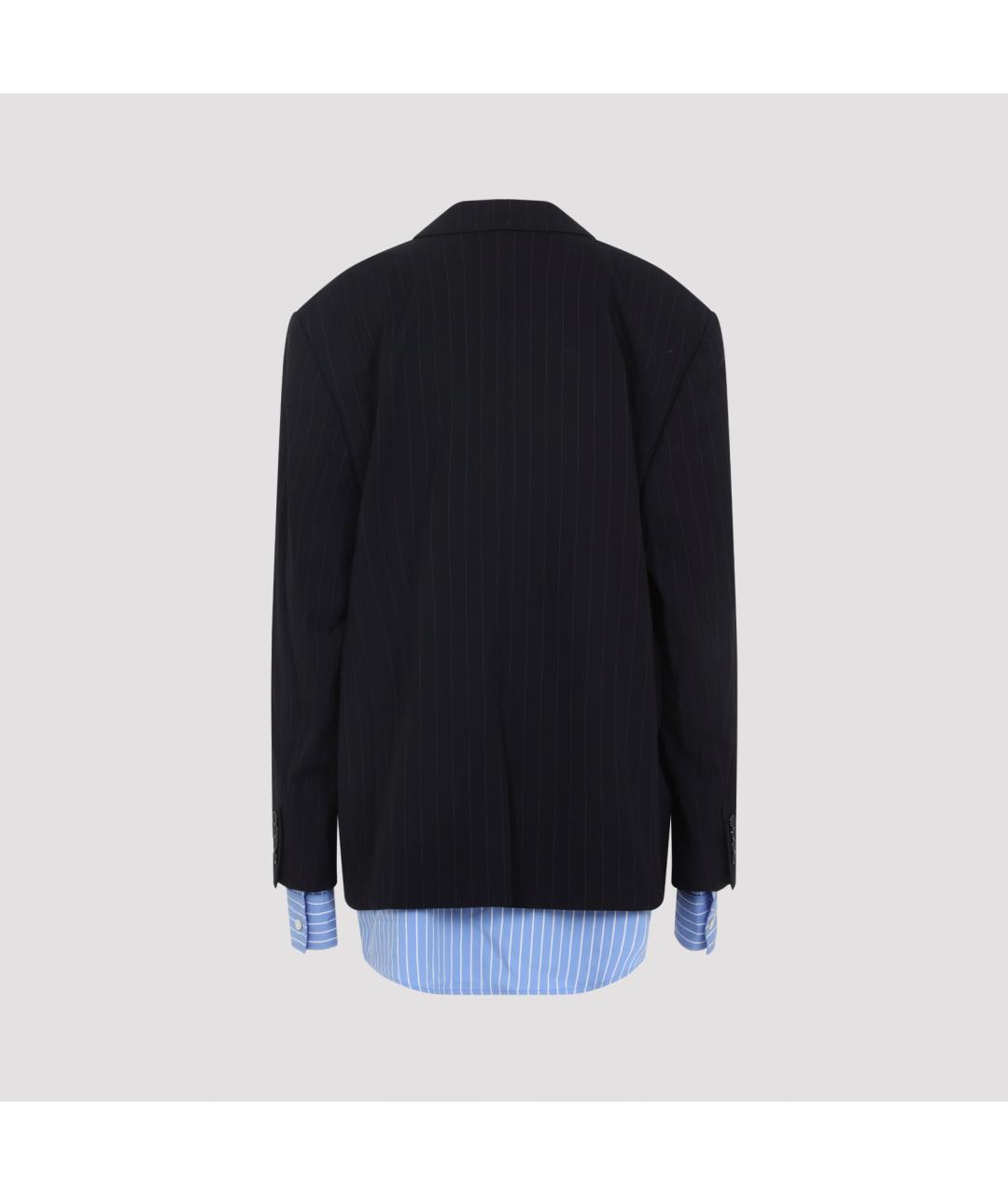 ACNE STUDIOS Темно-синий вискозный жакет/пиджак, фото 4