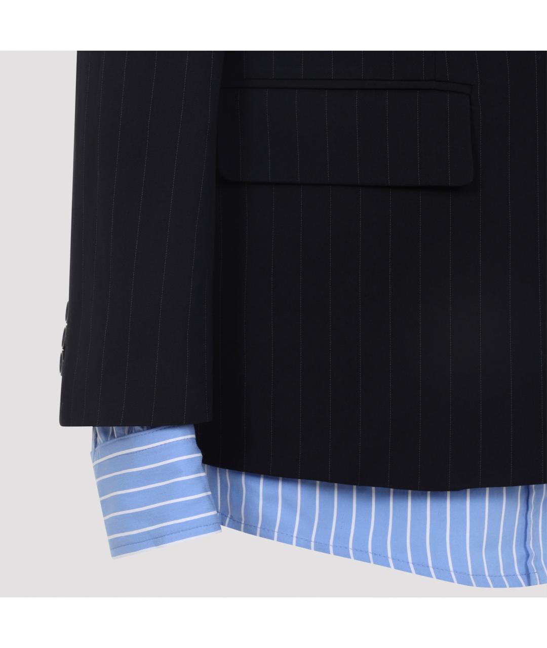 ACNE STUDIOS Темно-синий вискозный жакет/пиджак, фото 5