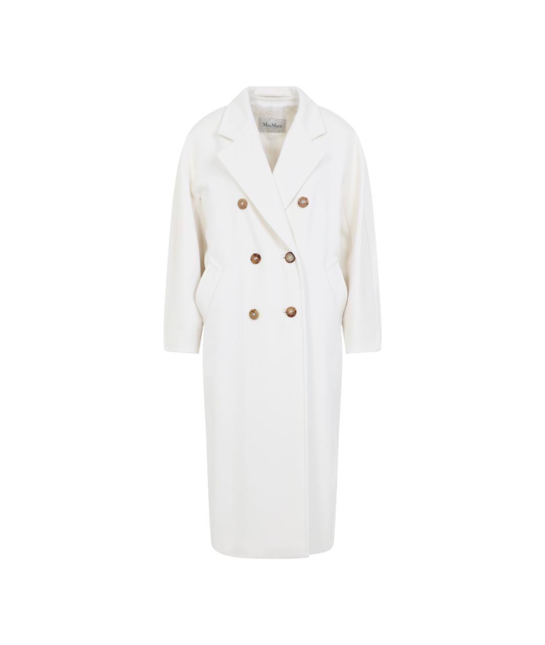 MAX MARA Белое шерстяное пальто, фото 1