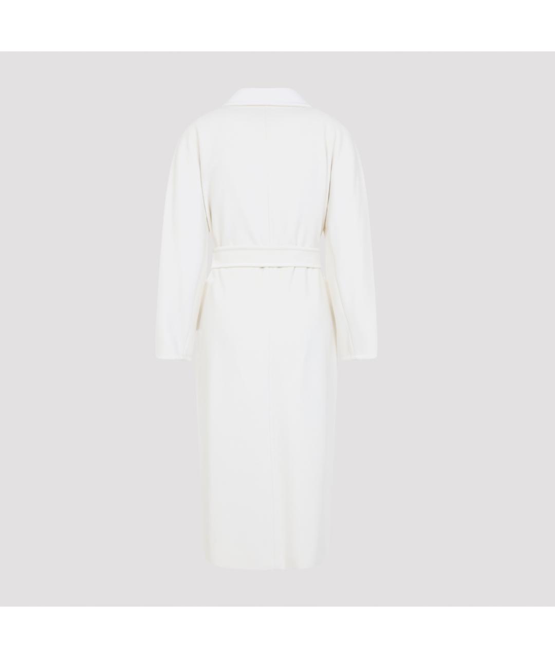 MAX MARA Белое шерстяное пальто, фото 5