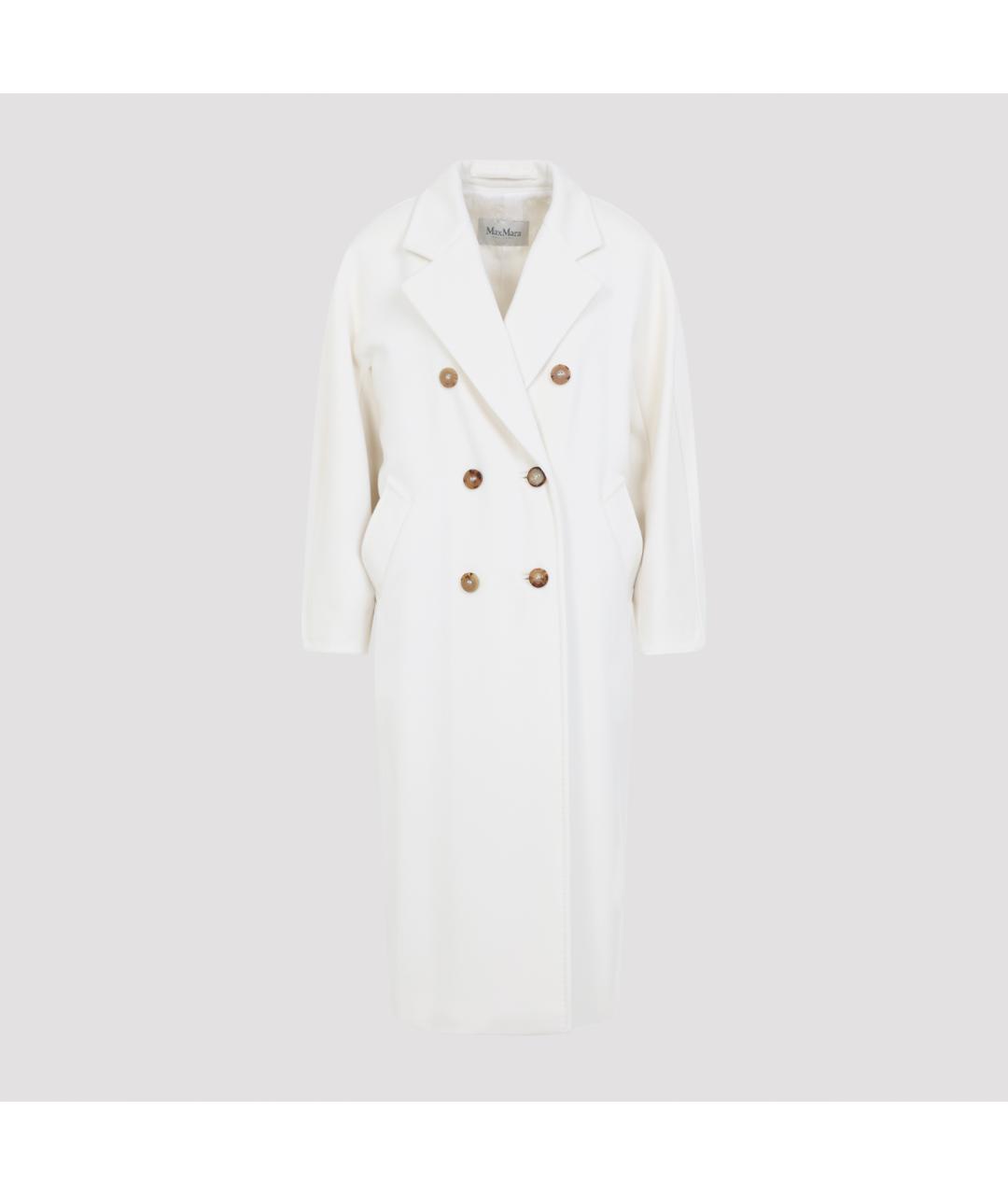 MAX MARA Белое шерстяное пальто, фото 3