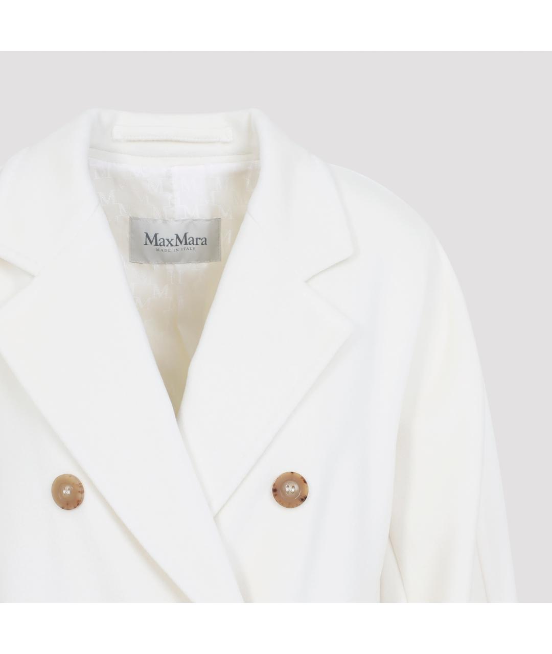 MAX MARA Белое шерстяное пальто, фото 7
