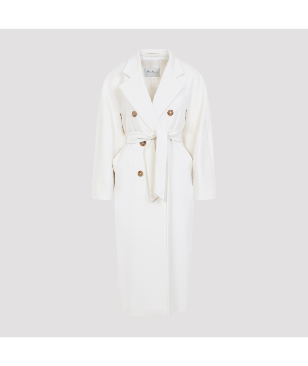 MAX MARA Белое шерстяное пальто, фото 4