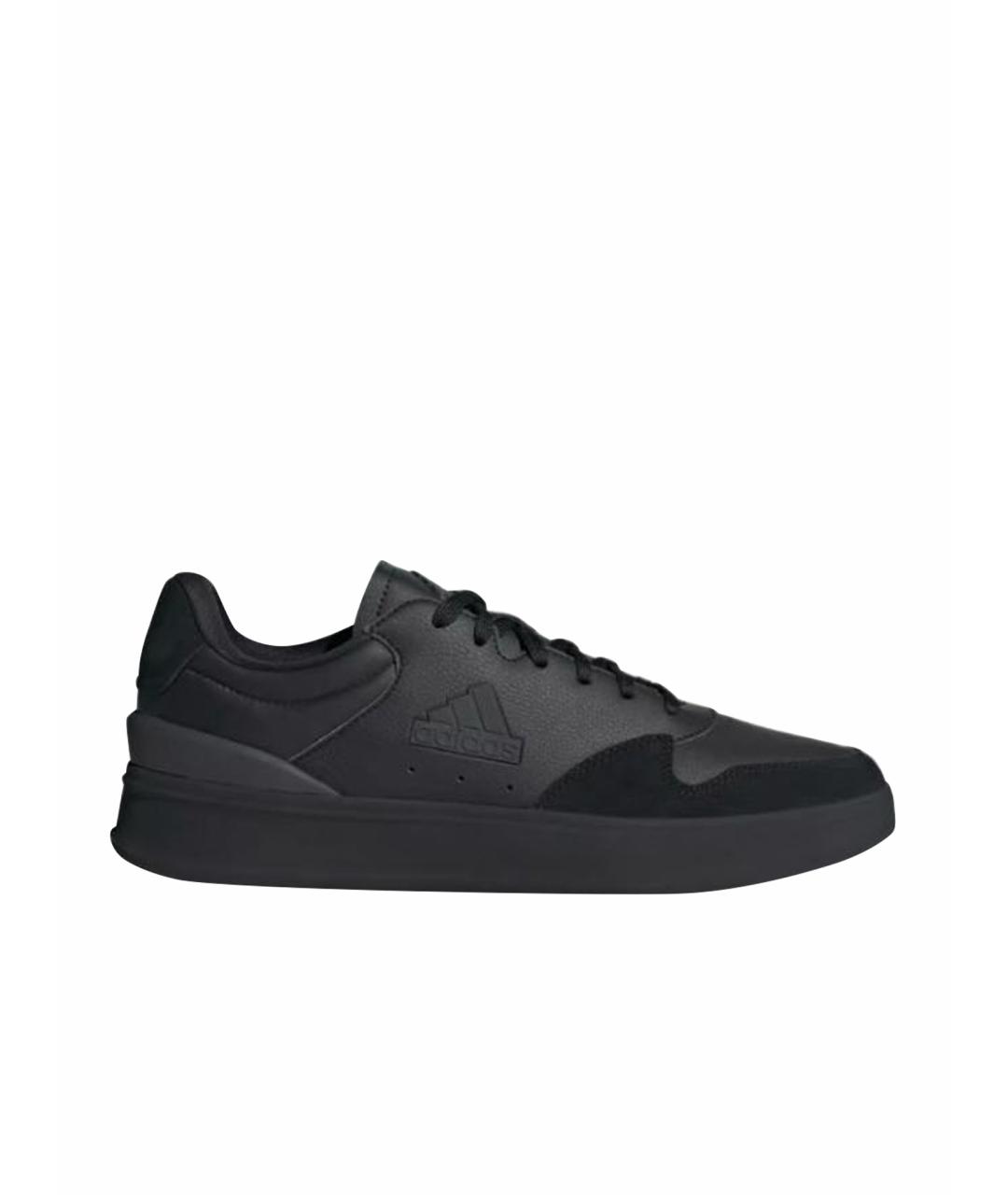 ADIDAS Черные кожаные кроссовки, фото 1