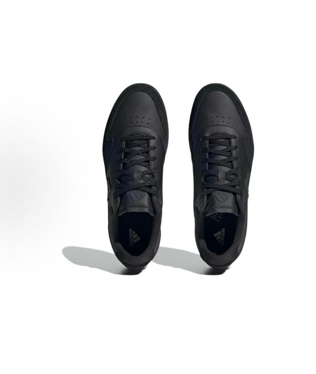 ADIDAS Черные кожаные кроссовки, фото 4