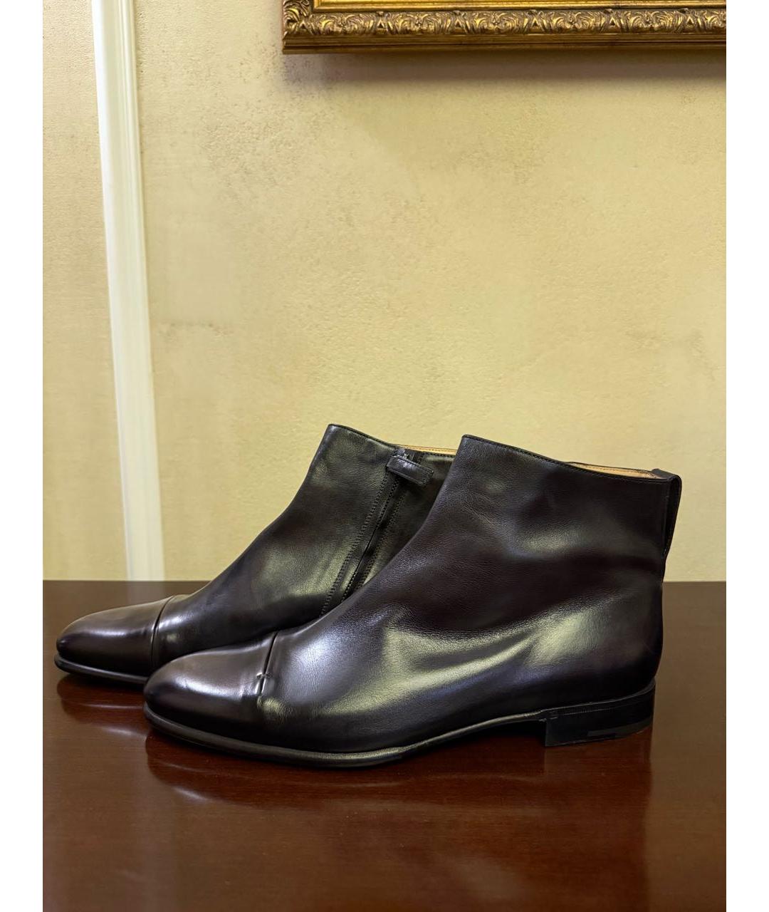 BERLUTI Черные кожаные высокие ботинки, фото 9