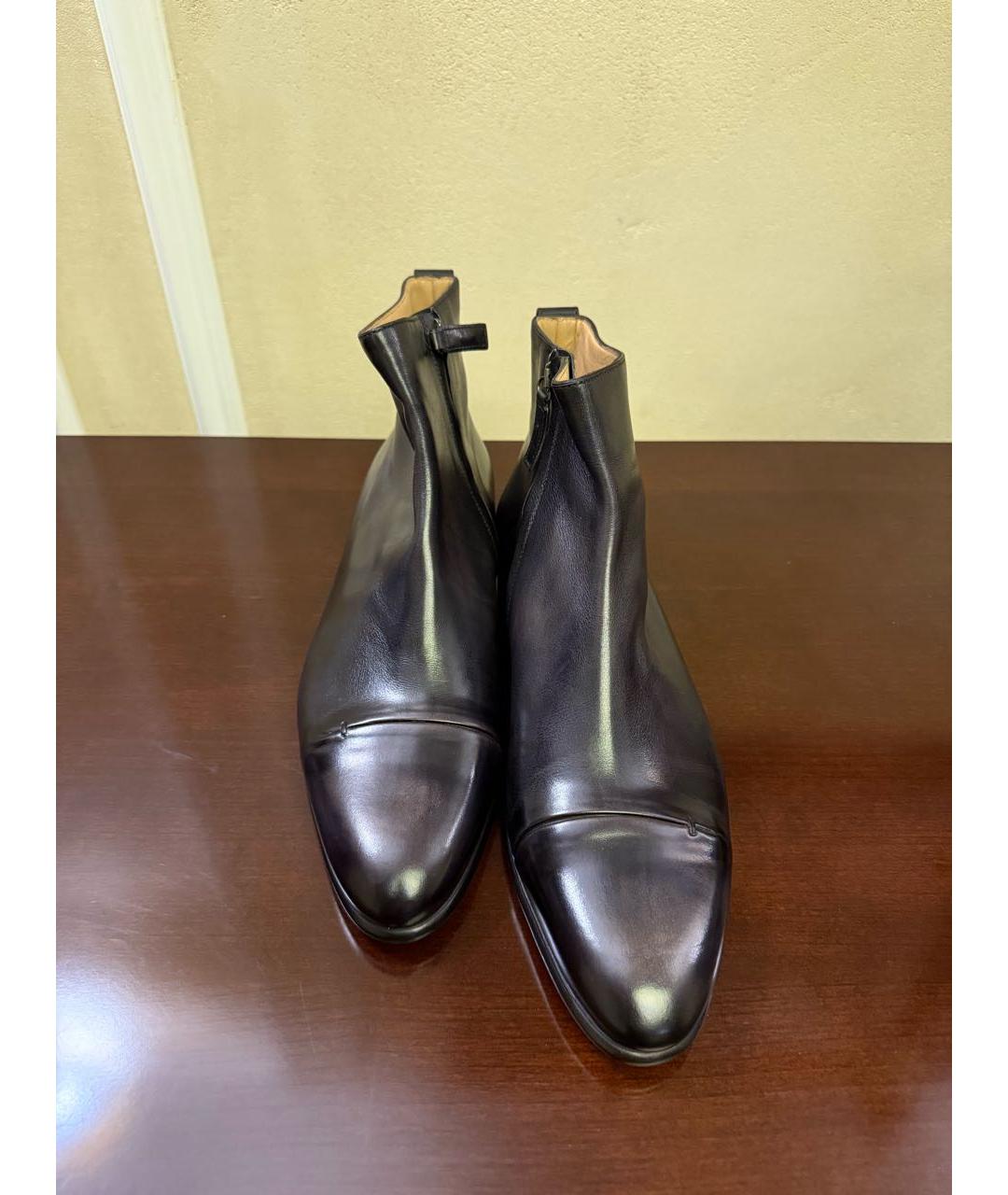 BERLUTI Черные кожаные высокие ботинки, фото 3