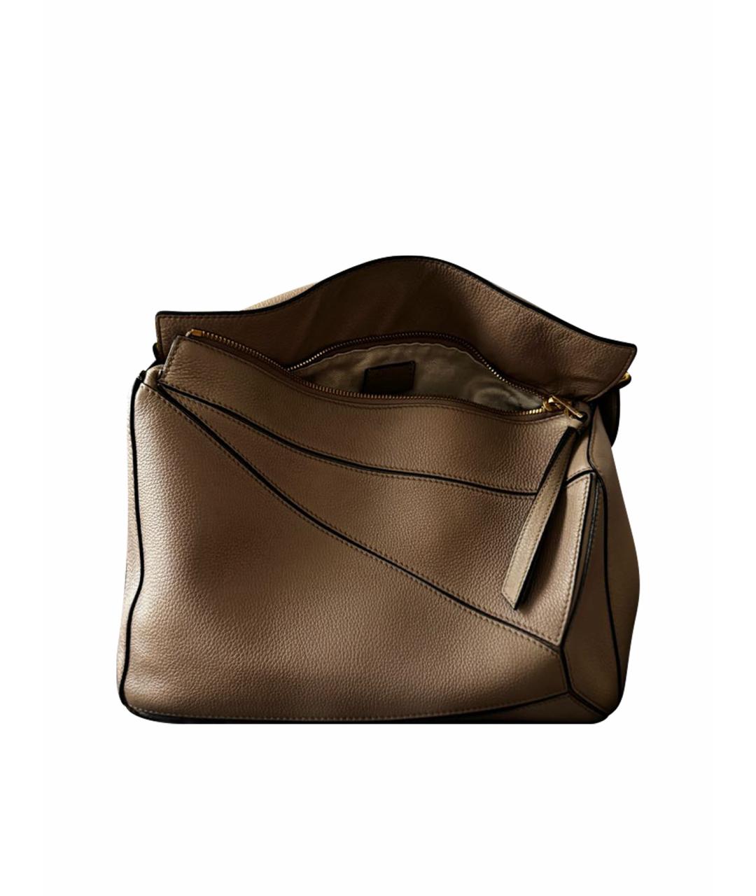 LOEWE Бежевая кожаная сумка через плечо, фото 1