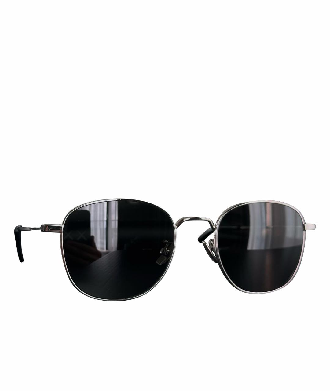 SAINT LAURENT Черные металлические солнцезащитные очки, фото 1