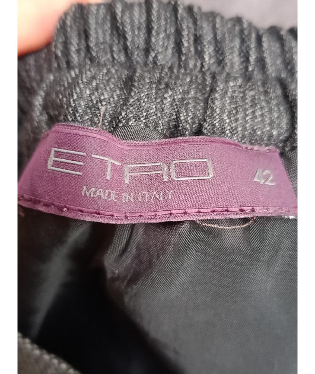 ETRO Серая шерстяная юбка миди, фото 6